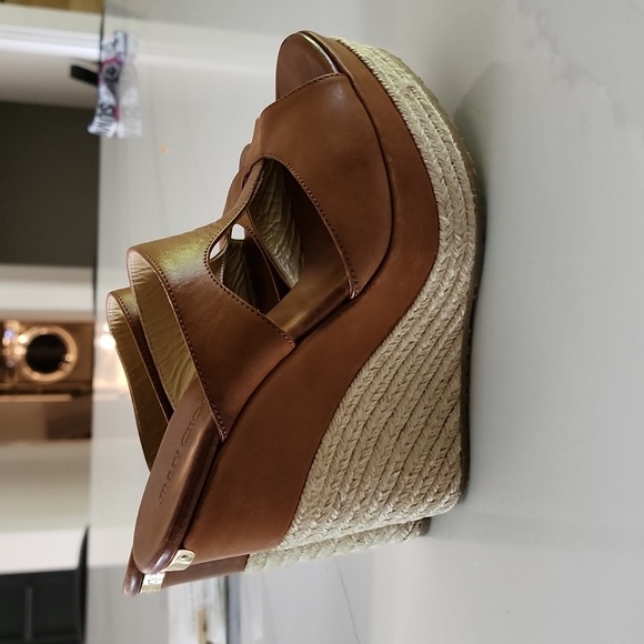 Jimmy Choo Size 38 Leather Wedge Espadrille  Retail $795! Designer Made in Spain - Picture 6 of 7